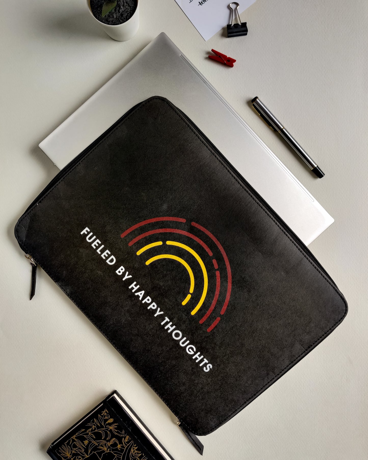 Fueled By Happy Thoughts Laptop Sleeves