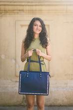 Load image into Gallery viewer, Monday Blues Minimalist Tote (Navy Blue)
