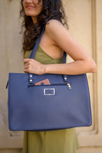 Load image into Gallery viewer, Monday Blues Minimalist Tote (Navy Blue)
