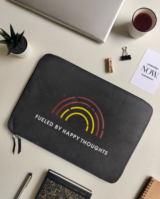 Fueled By Happy Thoughts Laptop Sleeves
