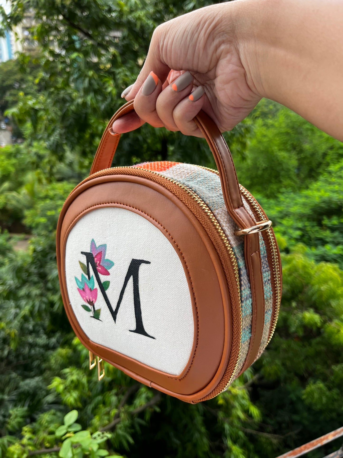 Tropical Hand Painted Sling bag
